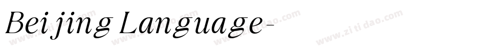 Beijing Language字体转换